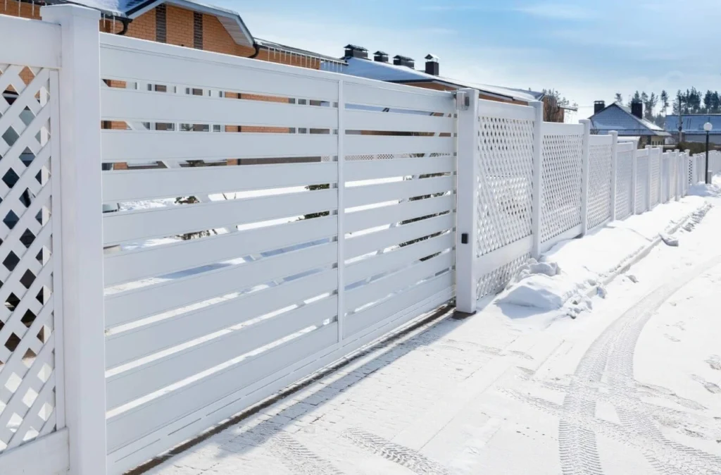 white metal gate after automatic gate repair