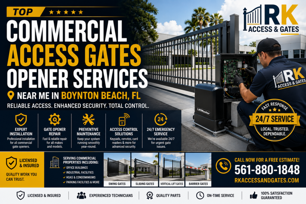 Top Commercial Access Gates Opener Services Near Me
