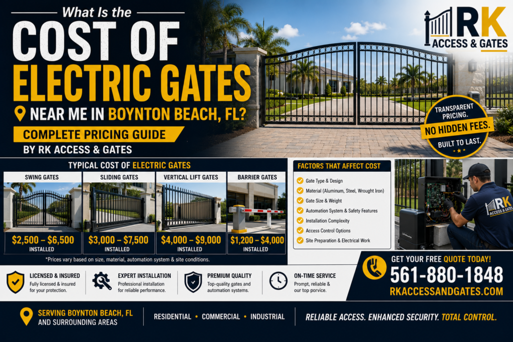 What Is the Cost of Electric Gates Near Me in Boynton Beach FL